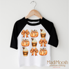 Pumpkins, Latte, and Bows Fall Shirt - Fall Tee by Madi Moosh
