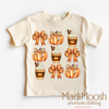 Pumpkins, Latte, and Bows Fall Shirt - Fall Tee by Madi Moosh