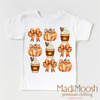 Pumpkins, Latte, and Bows Fall Shirt - Fall Tee by Madi Moosh