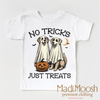 No Tricks Just Treats Halloween Shirt - Cute Halloween Tee by Madi Moosh