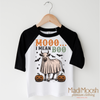 Moo I Mean Boo Retro Halloween Shirt - Country Halloween Tee by Madi Moosh