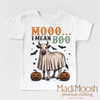 Moo I Mean Boo Retro Halloween Shirt - Country Halloween Tee by Madi Moosh