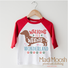 Walking Through A Weenie Wonderland Shirt - Dachshund Christmas Tee by Madi Moosh