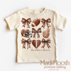 Football And Bows Girls Shirt - Football Tee by Madi Moosh