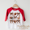 Football And Bows Girls Shirt - Football Tee by Madi Moosh
