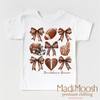 Football And Bows Girls Shirt - Football Tee by Madi Moosh