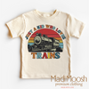 Just A Kid Who Loves Trains Shirt - Train Tee by Madi Moosh