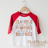 Flannels Hayrides Pumpkins Bonfires Fall Shirt - Autumn Tee by Madi Moosh