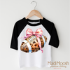 Leopard Football And Pink Bow Shirt - Football Tee by Madi Moosh
