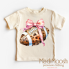 Leopard Football And Pink Bow Shirt - Football Tee by Madi Moosh