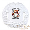 Little Miss Boo-Jee Halloween Tee - Long Sleeve White Shirt by Madi Moosh