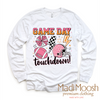 Game Day Football Touchdown Tee - Long Sleeve White Shirt by Madi Moosh