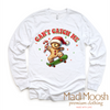 Can't Catch Me Gingerbread Man Christmas Tee - Long Sleeve White Shirt by Madi Moosh