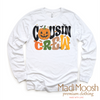Halloween Cousin Crew Tee - Long Sleeve White Shirt by Madi Moosh