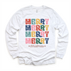 Boho Merry Merry Merry Christmas Shirt - Long Sleeve Tees & Sweatshirts by Madi Moosh