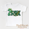 Two Rex Boys Birthday Shirt - T-Rex Birthday Tee by Madi Moosh