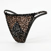 Silk and Mesh Leopard Thong by 3wishes.com
