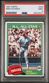 Graded 1981 Topps Mike Schmidt #540 Baseball Card PSA 9 Mint