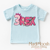 Girls 3 Rex Dinosaur Birthday Shirt - Girls Birthday Tee by Madi Moosh