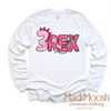 Girls 3 Rex Dinosaur Birthday Shirt - Girls Birthday Tee by Madi Moosh