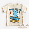 Rolling With My Peeps Easter Shirt - Boys Skater Easter Tee by Madi Moosh