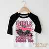 Girls Like Monster Trucks Too Shirt - Kids Monster Truck Tee by Madi Moosh