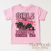Girls Like Monster Trucks Too Shirt - Kids Monster Truck Tee by Madi Moosh