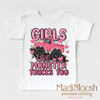 Girls Like Monster Trucks Too Shirt - Kids Monster Truck Tee by Madi Moosh