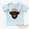 Howdy Highland Cow Western Shirt - Kids Country Tee by Madi Moosh