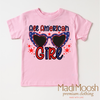 4th Of July All American Girl Shirt - Retro July Fourth Tee by Madi Moosh