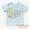 St. Patrick's Day Lucky Cowgirl Shirt - Retro Western St. Patrick's Day Tee by Madi Moosh