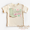 St. Patrick's Day Lucky Cowgirl Shirt - Retro Western St. Patrick's Day Tee by Madi Moosh