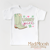 St. Patrick's Day Lucky Cowgirl Shirt - Retro Western St. Patrick's Day Tee by Madi Moosh