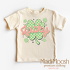 St. Patrick's Day Lucky Clover Shirt - Kids Retro St. Patrick's Day Tee by Madi Moosh