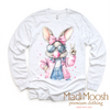 Eater Bunny Blowing Bubbles Shirt - Kids Retro Easter Bunny Tee by Madi Moosh