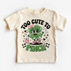 Too Cute To Pinch St. Patrick's Day Shirt - Lucky Clover Kids & Adult Tee by Madi Moosh