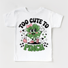 Too Cute To Pinch St. Patrick's Day Shirt - Lucky Clover Kids & Adult Tee by Madi Moosh