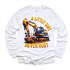 A Little Dirt Never Hurt Excavator Shirt - Boys Construction Tee by Madi Moosh