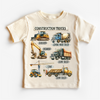 Construction Trucks Shirt - Kids Excavator, Bulldozer, Tee by Madi Moosh