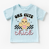 One Cute Chick Easter Shirt - Girls Retro Easter Tee by Madi Moosh