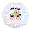 One Cute Chick Easter Shirt - Girls Retro Easter Tee by Madi Moosh