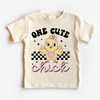 One Cute Chick Easter Shirt - Girls Retro Easter Tee by Madi Moosh