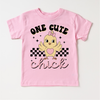 One Cute Chick Easter Shirt - Girls Retro Easter Tee by Madi Moosh
