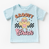 Groovy Chick Easter Shirt - Girls Retro Easter Tee by Madi Moosh