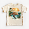 Retro Sea Turtle Watercolor Ocean Scene Shirt - Kids Tee by Madi Moosh
