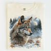 Retro Wolf Howling At The Moon Wilderness Shirt - Printed On Comfort Colors by Madi Moosh