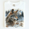 Retro Wolf Howling At The Moon Wilderness Shirt - Printed On Comfort Colors by Madi Moosh