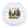 Retro Elk Watercolor Nature Scene Shirt - Kids Tee by Madi Moosh