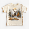 Retro Elk Watercolor Nature Scene Shirt - Kids Tee by Madi Moosh