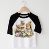 Retro Squirrel Watercolor Nature Scene Spring Shirt - Kids Tee by Madi Moosh
